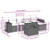 vidaXL Set canapele de grădină cu perne, 6 piese, maro, poliratan