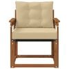 vidaXL Canapea de exterior Lemn solid de Acacia și Textilene natural