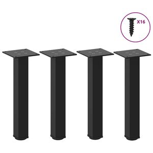 vidaXL Picioare pentru măsuță de cafea, 4 buc., negru, 30-32 cm, oțel