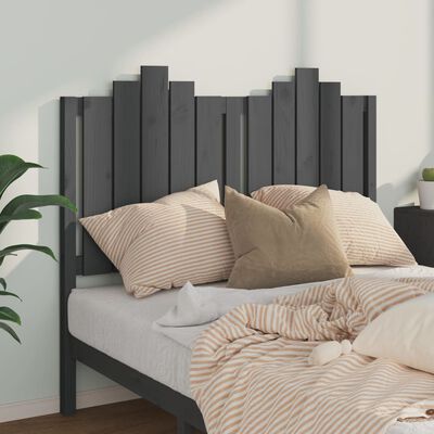 vidaXL Tăblie de pat, gri, 126x4x110 cm, lemn masiv de pin