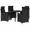 vidaXL Set masă de canapea 5 buc. Negru