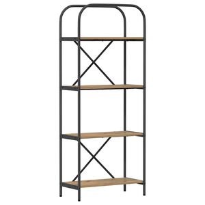 vidaXL Raft pentru cărți 4 niveluri 60 x 30 x 146 cm Lemn prelucrat