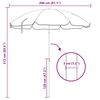 vidaXL Parasol de Plajă Verde 206 x 206 x 212 cm Poliester și metal