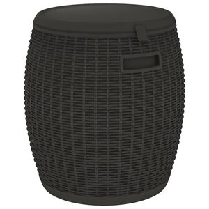 vidaXL Cutie depozitare de grădină 4 &icirc;n 1, negru, polipropilenă