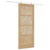 vidaXL Ușă glisantă Natural și Alb 86 x 211 cm Lemn masiv de pin