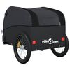 vidaXL Remorcă pentru biciclete, negru, 45 kg, fier