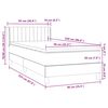 vidaXL Pat box spring cu saltea, gri &icirc;nchis, 90x220 cm, catifea