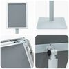vidaXL Suport poster tip pedestal Argintiu 32,5 x 27 x 126 cm