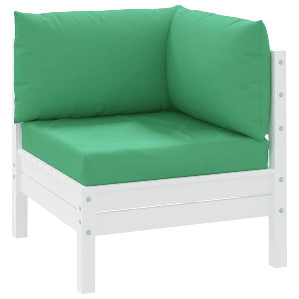 vidaXL Perne pentru canapea din paleți, 3 buc., verde, textil