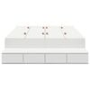 vidaXL Cadru de pat cu depozitare cu sertar Alb 120 cm Lemn compozit