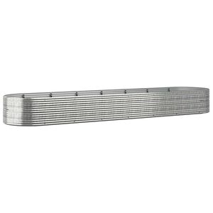 vidaXL Jardinieră argintiu 584x140x68 cm oțel vopsit electrostatic