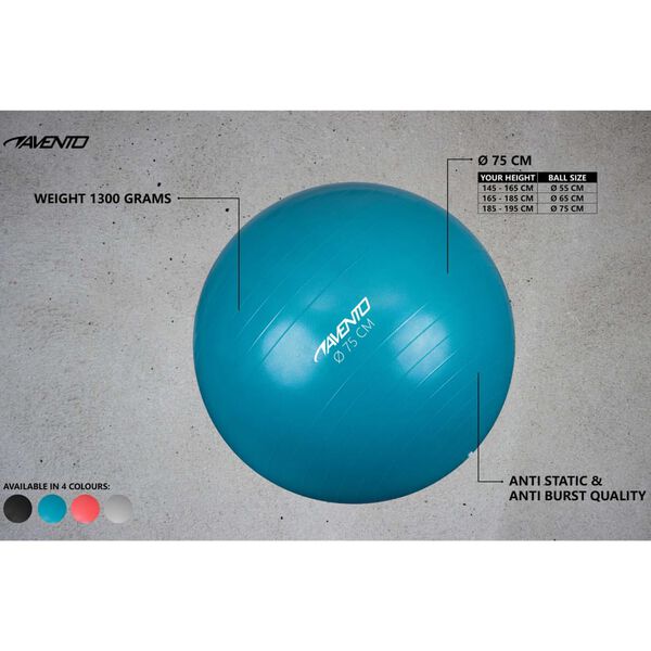 Avento Minge de fitness/gimnastică, roz, diam.75 cm