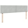 vidaXL Cadru de pat otoman cu saltele Gri deschis 180x200cm catifea