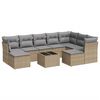vidaXL Set canapele de grădină cu perne, 10 piese, bej, poliratan