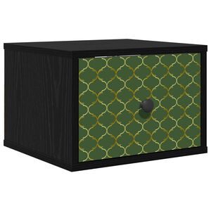 vidaXL Noptieră suspendată GELEEN Stejar Negru 36 x 33 x 25 cm