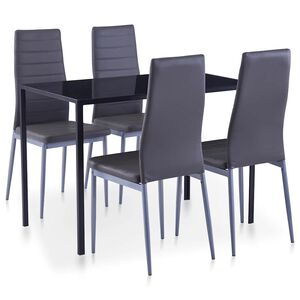 vidaXL Set mobilier de bucătărie, 5 piese, gri