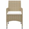 vidaXL Set mobilier de grădină, 11 piese, bej