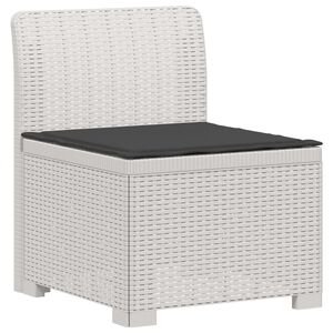 vidaXL Canapea de Grădină cu 1 Loc cu Pernă Aspect Rattan PP Alb
