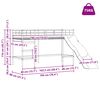 vidaXL Cadru de pat loft pentru copii cu tobogan Alb și antracit