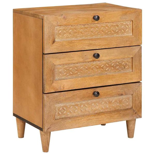 vidaXL Dulap de noapte cu sertar Maro deschis 50 x 33 x 62 cm