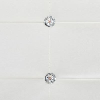 vidaXL Cadru de pat, alb, 120 x 200 cm, piele ecologică