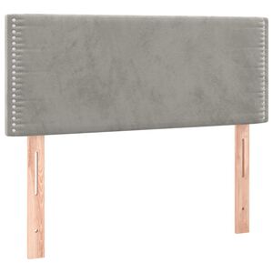vidaXL Tăblie de pat, gri deschis, 80x5x78/88 cm, catifea