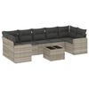 vidaXL Set mobilier de grădină cu perne, 8 piese gri deschis poliratan