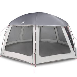 vidaXL Cort de piscină cu pereți detașabili și plasă gri 612x612 cm