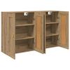 vidaXL Cabinet suspendat 2 pcs Stejar Artizanal 69,5 x 34 x 90 cm
