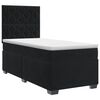 vidaXL Pat boxspring cu saltea cu headboard Negru 100 x 200 cm Catifea
