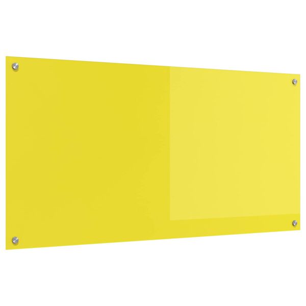 vidaXL Spate de bucătărie Galben 120 x 60 cm sticlă securizată