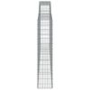 vidaXL Coșuri gabion arcuite 6 buc, 400x30x140/160 cm, fier galvanizat