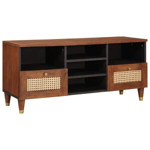 vidaXL Cabinet TV cu raft Maro 100 x 33,5 x 46 cm Lemn de mango solid