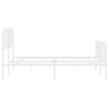 vidaXL Cadru pat metalic cu tăblie de cap/picioare , alb, 193x203 cm