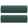vidaXL Canapea cu 2 locuri cu pernuțe, verde &icirc;nchis, 120 cm, catifea