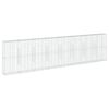 vidaXL Coș gabion cu capac, argintiu, 800x50x200 cm, fier galvanizat