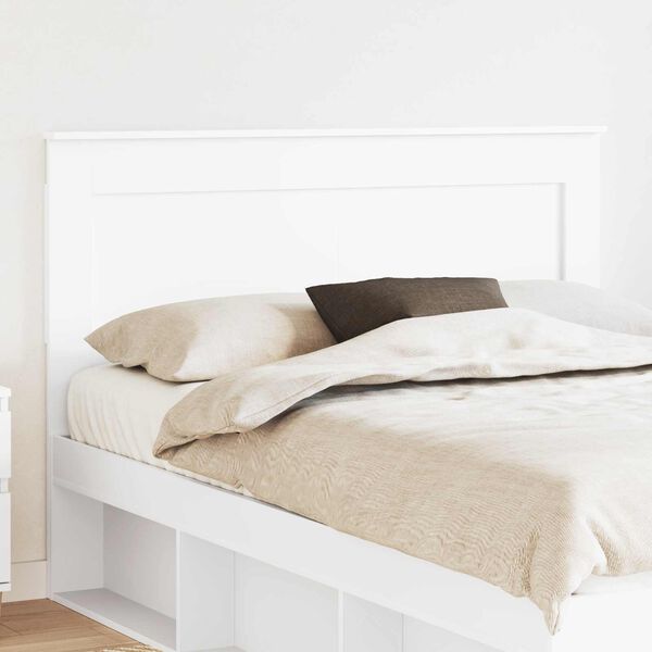 vidaXL Tăblie cap cu headboard Alb 140 cm Lemn compozit
