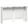 vidaXL Capac pentru radiator Alb lucios 152 x 19 x 81,5 cm