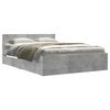vidaXL Cadru de pat cu tăblie gri beton 140x190 cm lemn prelucrat
