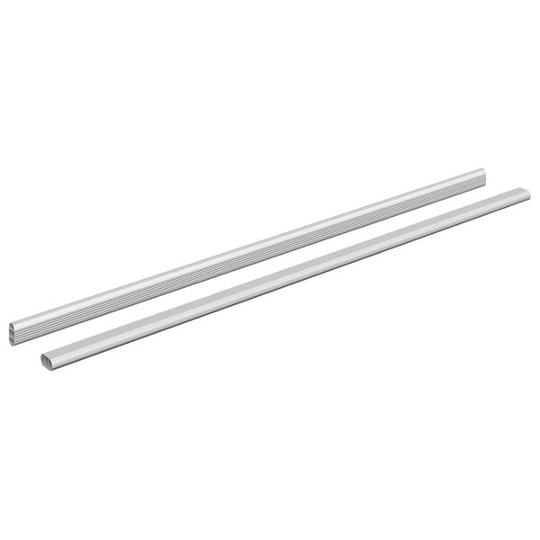 vidaXL Șină pentru dressing 2 pcs Argintiu 764 x 15 x 29 mm
