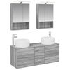 vidaXL Set de mobilier pentru baie 5 pcs Sonoma gri