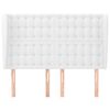 vidaXL Tăblie de pat cu aripioare, alb, 147x23x118/128 cm, piele eco