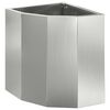 vidaXL Ghiveci de colț Argintiu 30 x 30 x 35 cm Oțel galvanizat