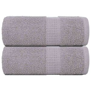 vidaXL Prosoape de baie, FROGN, 2 buc., gri, 30x30 cm, 360 g/m&sup2;
