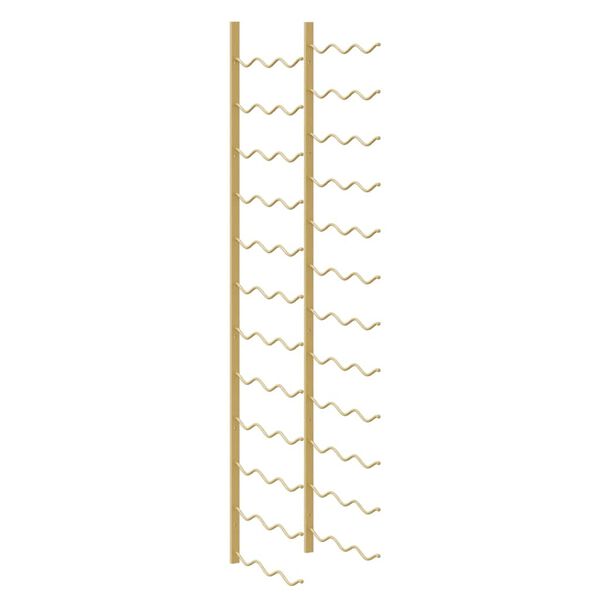 vidaXL Suport sticle de vin montat pe perete, 36 sticle, auriu, fier