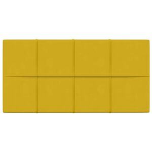 vidaXL Tăblie de Pat pentru Perete 12 buc. Galben Catifea