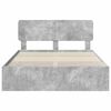 vidaXL Cadru de pat cu headboard Gri Beton 160 x 200 cm Lemn prelucrat