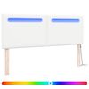 vidaXL Tăblie LED Alb 144 cm Piele artificială