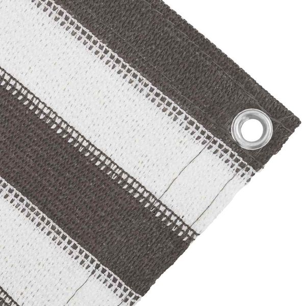 vidaXL Covor cort, antracit și alb, 400x400 cm, HDPE