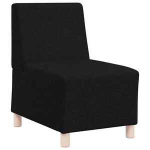 vidaXL Canapea Scaun fără brațe, negru, 55 cm, material textil